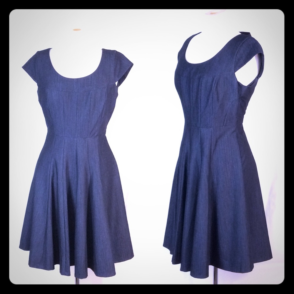Calvin Klein Denim Fit Flare dress 8